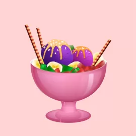 Vector image of Halo Halo desert in the Philippines