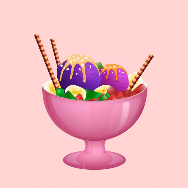 Vector image of Halo Halo desert in the Philippines