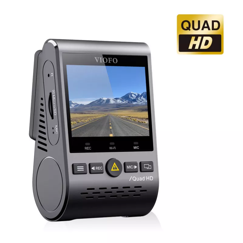 Viofo A129 Plus Dash Cam 2k with a highlighted Quad HD feature