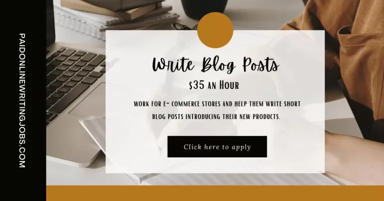 Get Paid To Write Blog Posts