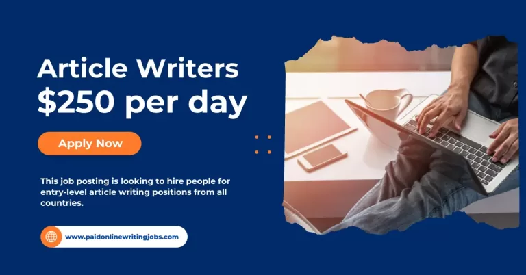 Online Jobs Writing Articles