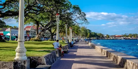 Rizal Boulevard In Dumaguete City Negros Oriental Philippines